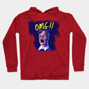 OMG!! Dude in Shock Funny Caricature Meme Hoodie